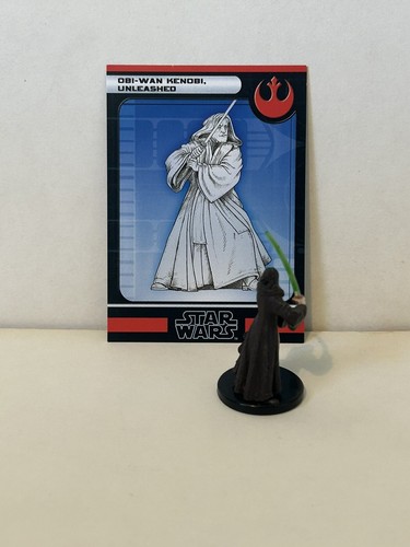 Star Wars Miniatures Obi Wan Kenobi Unleashed With Card, Rare, Rebel Faction - 第 2/2 張圖片
