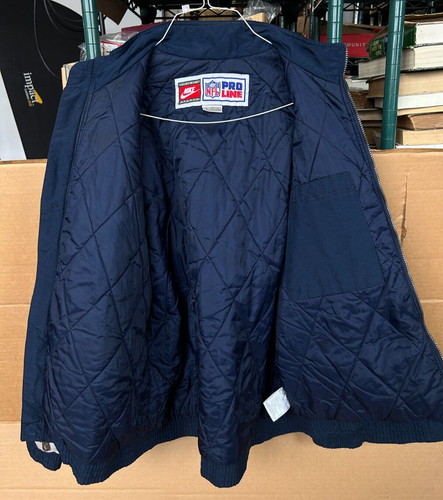 Chaqueta acolchada vintage Nike Chicago Bears para hombre mediana aislada NFL Pro Line - Imagen 8 de 17