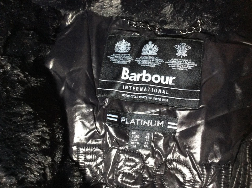 BARBOUR INTERNATIONAL OFFSIDE QU BLACK SIZE 16 - Image 3 of 4