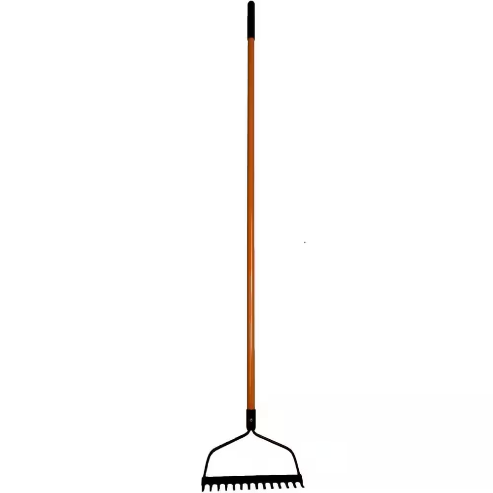 Ashman, 48 In. Handle Length, Bow Rake Fiberglass Rubber Grip Handle, Heavy-Duty