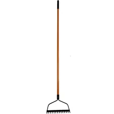 Ashman, 48 In. Handle Length, Bow Rake Fiberglass Rubber Grip Handle, Heavy-Duty