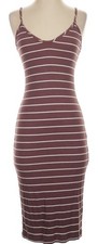 Express Women’s Bodycom Dress Striped Mauve Spaghetti Strap Size Large