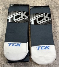 2x TCK Prosport Performance Socks Sz SMALL Over-Calf / Knee Tube GRAPHITE Grey