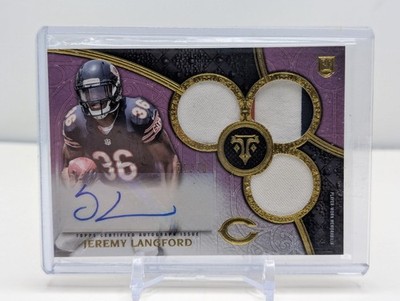 2015 Topps Triple Threads - Rookie Autographed Triple Relics Jeremy Langford /70