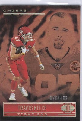 2021 Panini Illusions #25 Travis Kelce Trophy Collection Bronze #/499