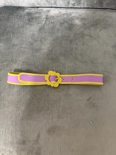Vintage 70s Rubber Metal Flower Belt