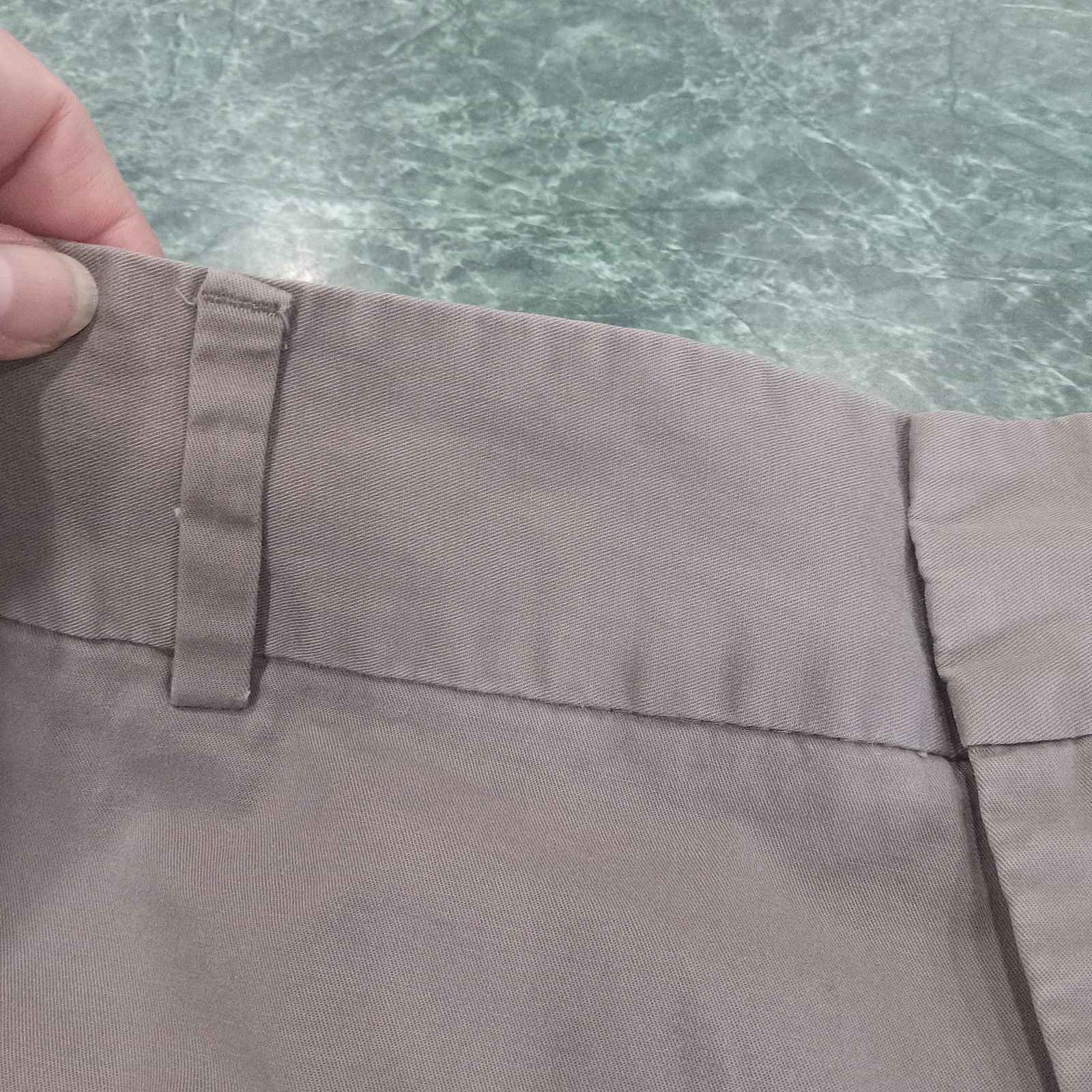 ZARA BASIC Chino Shorts Flat Front Tan Mocha Cott… - image 4