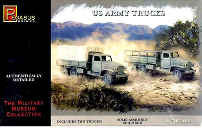 #ad 1 72 US Army Truck 2 Snap Type Model Kit Pegasus 7651 $13.25