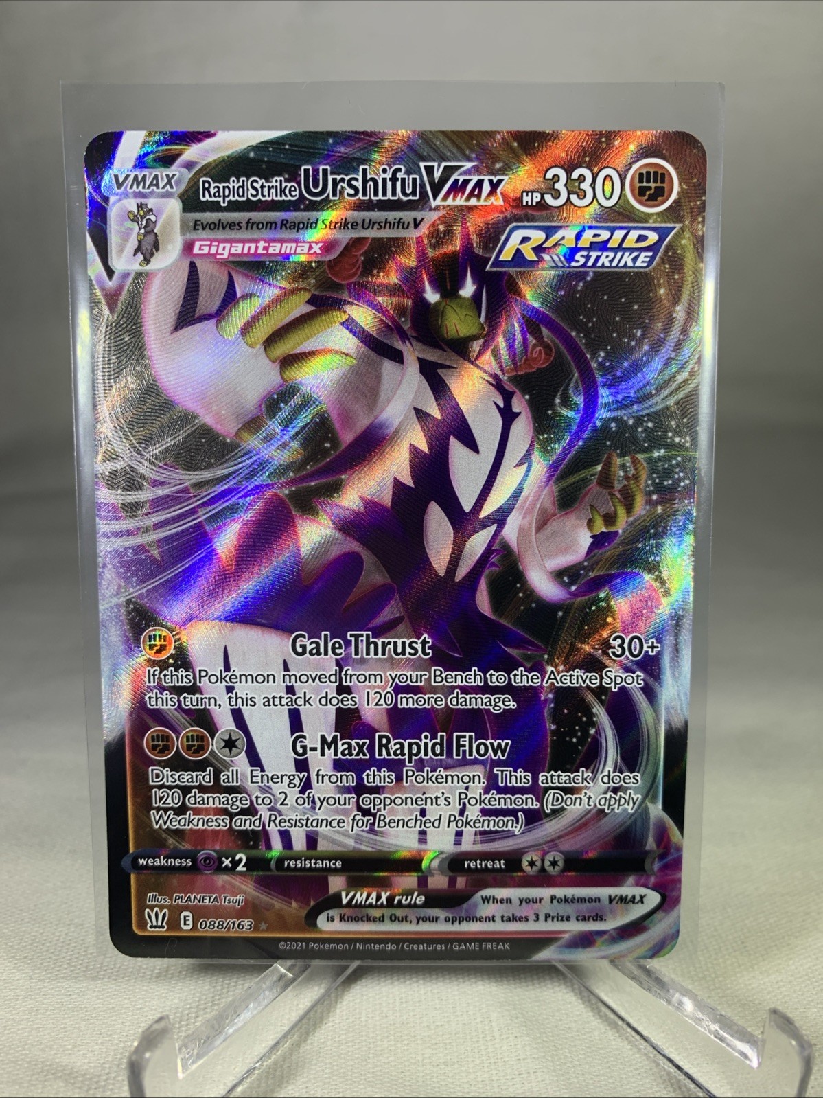 Pokemon 2021 Rapid Strike Urshifu VMAX 088/163 Ultra Rare Battle Styles NM