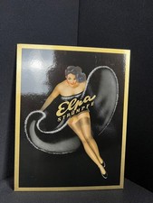 Elpa Strümpfe Pinup Werbeschild 25,5 x 20 cm um 1950 Pin Up