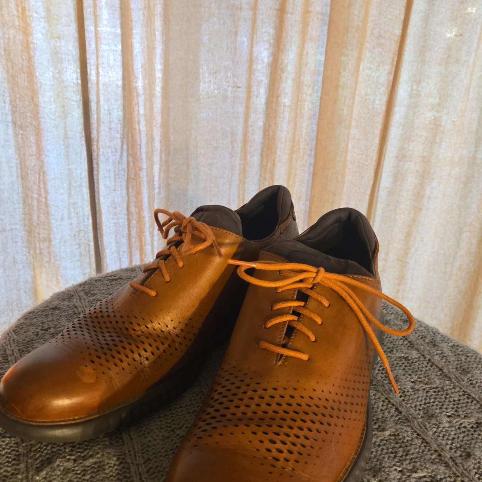 SAOLA COLE HAAN Scarpe a coda di rondine 2 Zerogrand LSR da uomo taglia 13 colore cognac