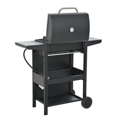 High-Performance 4-Burner Gas Grill, 34,000 BTU Stainless Steel with Porcelain