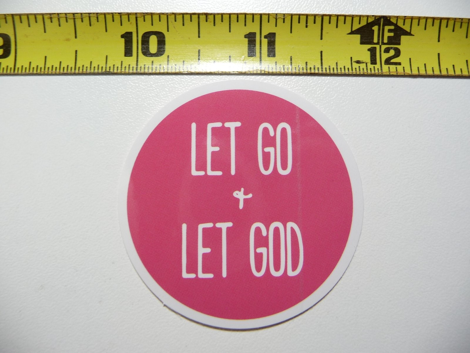 Christian Circle Let Go God Decal Sticker for Faith & Belief