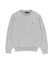 Genuine Polo Ralph Lauren Textured Cotton Crewneck Sweater - Gray