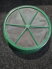 (QTY 5) Green Plastic 13-1/4" Gold Sifting Pan Classifier 1/20 Mesh Size GP2-120