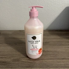 Shower Mate Pure Natural Dutch Strawberry Goat Milk Body Wash 27 oz 