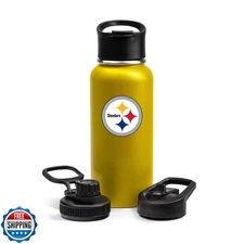 The Memory Company Officially Licensed NFL - Pittsburgh Steelers 32oz Team Lo
