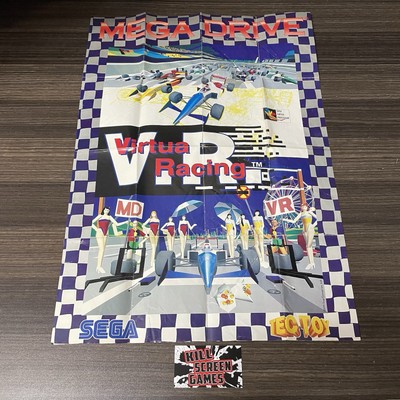 Virtua Racing Sega Mega Drive CD Tec Toy Brazil 1994 Promotional Poster