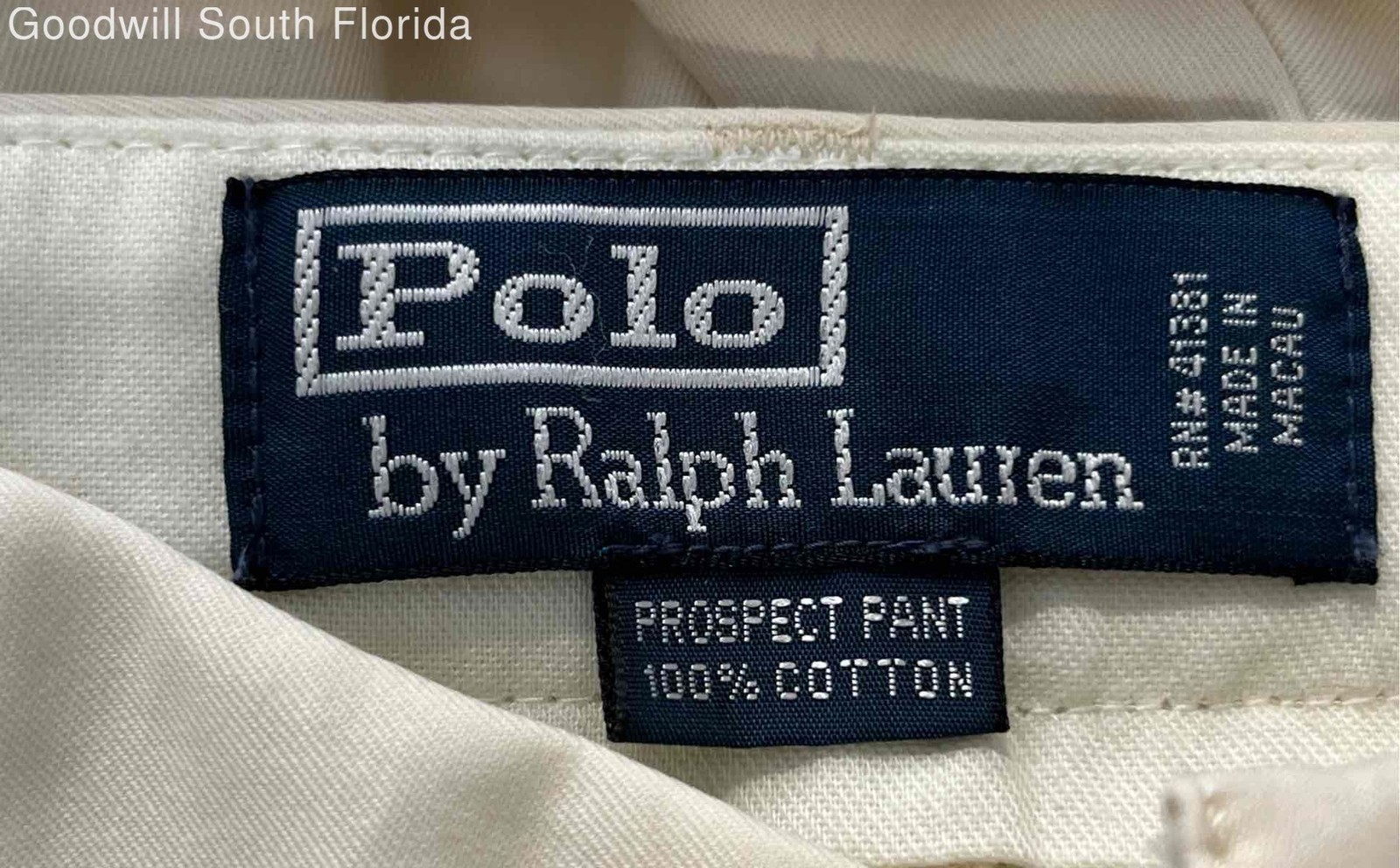 Polo Ralph Lauren Mens Prospect Off-White Cotton Chino Pants Sz 35x30 With Tags thumbnail 3