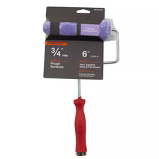 Premium 6 In. X 3/4 In. Purple Knit Mini Paint Roller Cover with Frame