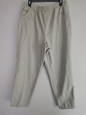 Chic Women’s Pull‑On Pants Size 18 Average Khaki Cotton Blend Made in USA