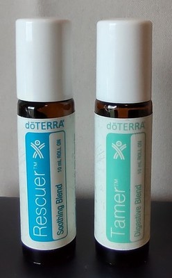 Lot 2 doTERRA KIDS Touch Tamer Digestive & Rescuer Soothing Blends  10ml Roller 