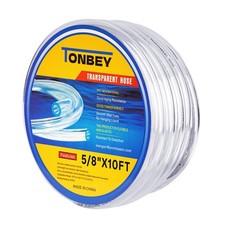 5/8" I.D x 13/16" O.D 10 Feet Clear Vinyl PVC Silicone Hose Home Brewing