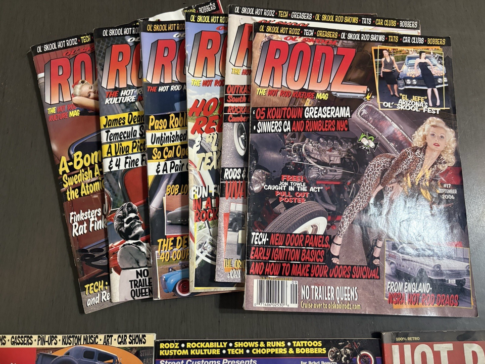 Rat Rod/Gasser Magazines Rebel Rodz/Car Kulture Deluxe/Hot Rod Deluxe ...