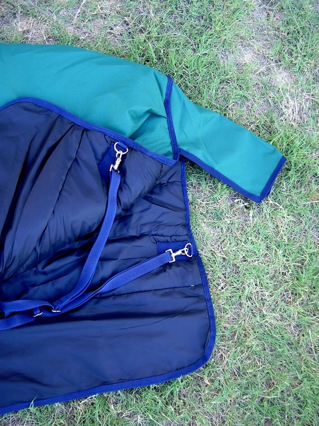 MANTA 78" 1000D Turnout Impermeable Caballo Pesado Invierno Abrigo Verde Azul Marino 6123 Foto 4 de 4