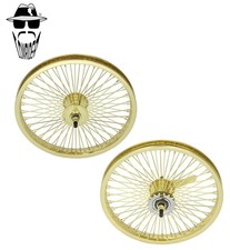ORIGINAL LOWRIDER 16” Gold Front & Coaster Bicycle Wheel 72 Spoke 3/8 Axle.