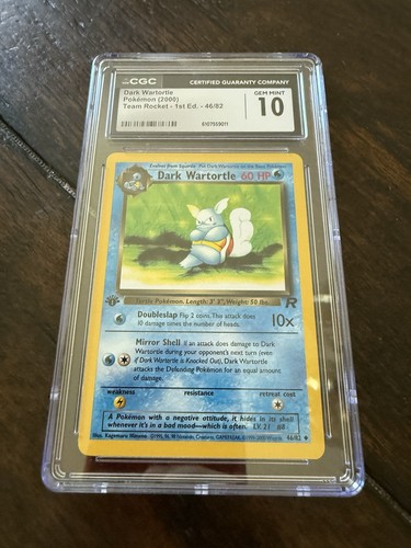 Dark Wartortle (1st Edition) graded CGC 10 for sale on eBay