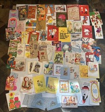Lot Of 70 Vintage Greeting Cards Hallmark Etc Various Holidays SOME NEW Paper