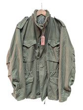 Genuine US Army Issue Green OG-107 Vintage M65 Combat Jacket Large Long #644