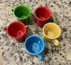 5 Fiesta Ring Handle Coffee Mugs Excellent Condition