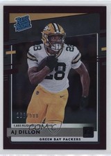 2020 Panini Donruss Rated Rookie Season Stat Line 168/500 AJ Dillon #324 12bz