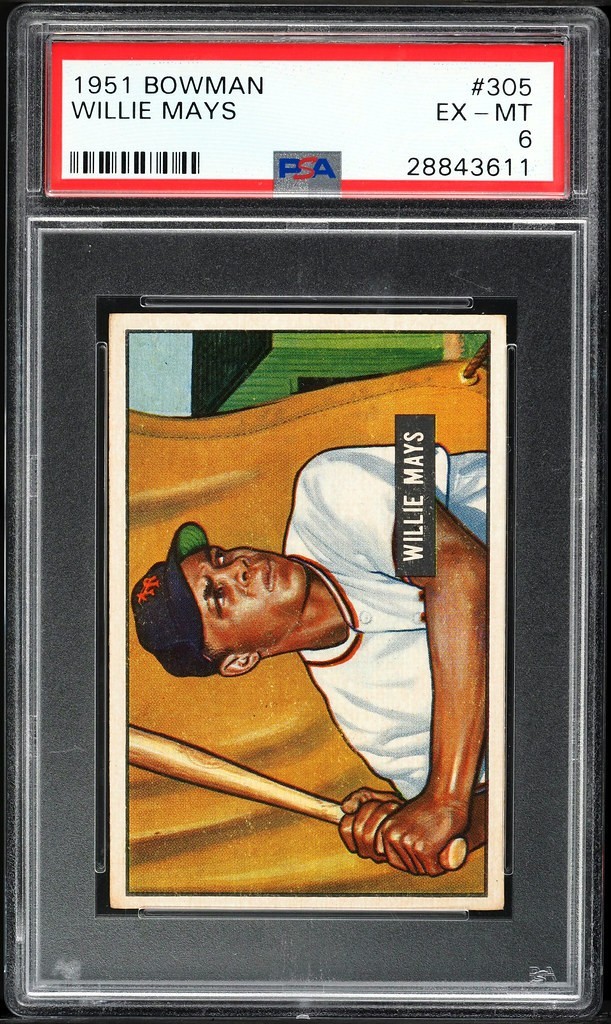1951 BOWMAN #305 Willie Mays front