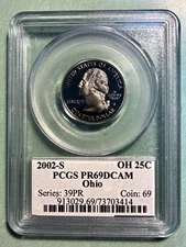 2002 S PCGS PR69 DCAM OHIO QUARTER (509.414)