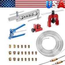25ft 316 Zinc-coated Brake Line Kit With 16 Fittings 2 Union 4 Nut Set