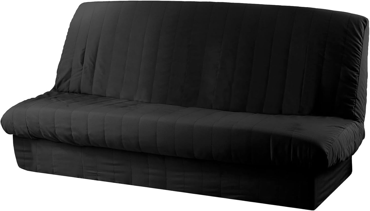 Housse de clic clac noir matelassé 200x185 cm universelle en polyester