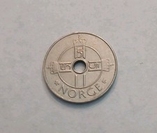 2000 NORWAY Coin 1 KRONE - King Harald V