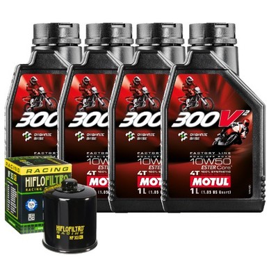Set Service Öl Motul 300V2 10W50 + Filter für Yamaha VMX1200 V-Max � 1996>2007