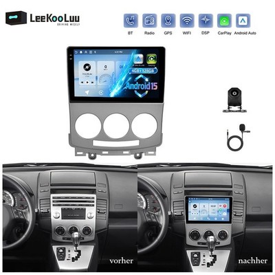 4+128GB Android 15 Autoradio Für Mazda 5 CR19 2005-2010 Carplay GPS FM WIFI +KAM