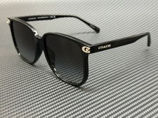 COACH HC8413BD 50023C Black Grey Gradient Women's 58 mm Sunglasses