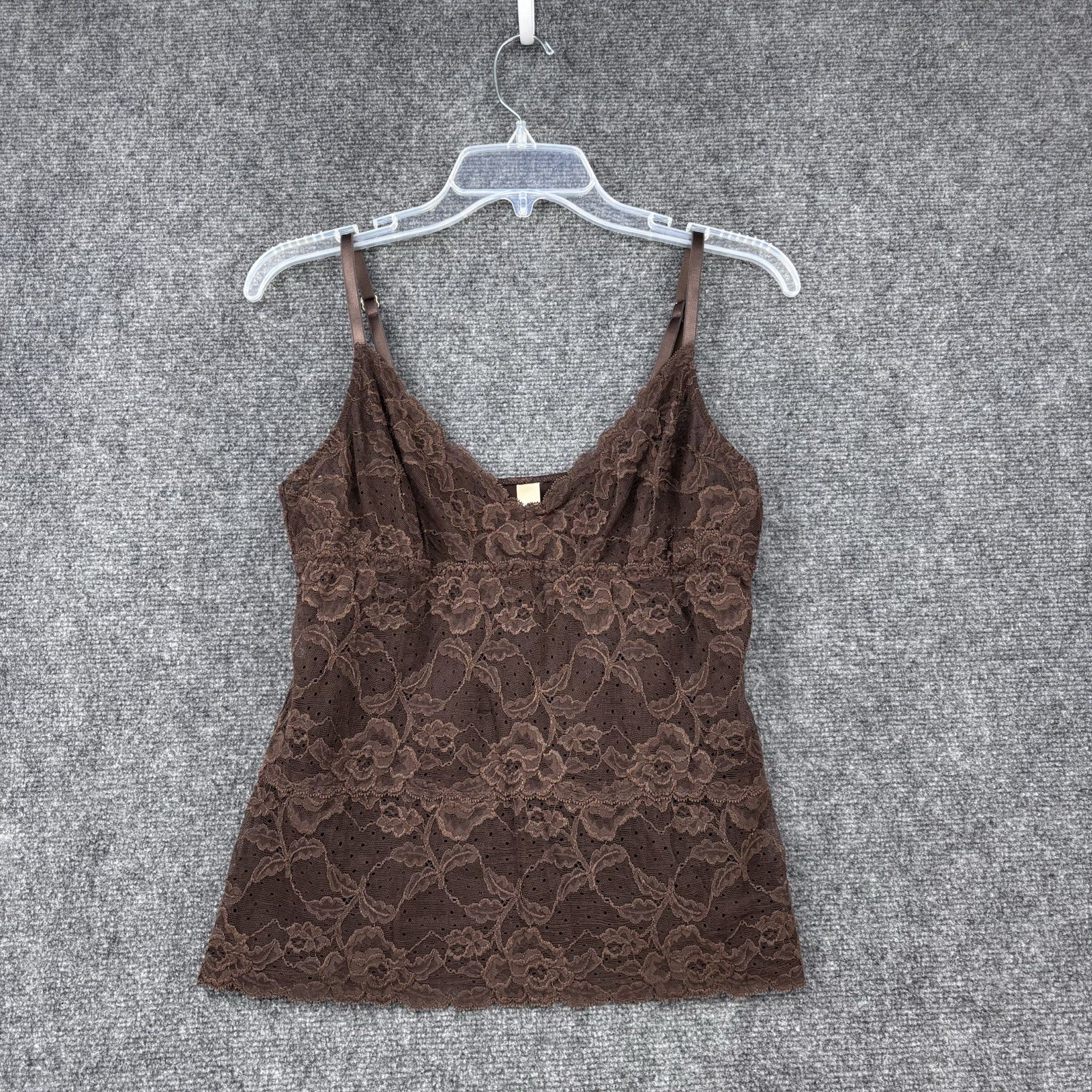 VINTAGE Y2K Banana Republic Brown Lace Cami Women’s M Fairy Grunge Earthy Whimsy