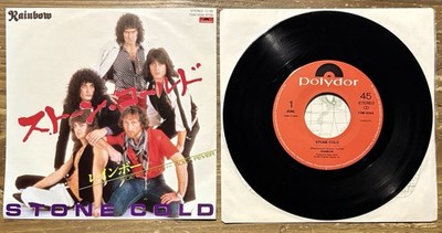 Rainbow / Stone Cold - RARE VINYL 7  Single JAPAN 1982 POLYDOR 7DM0044  EX