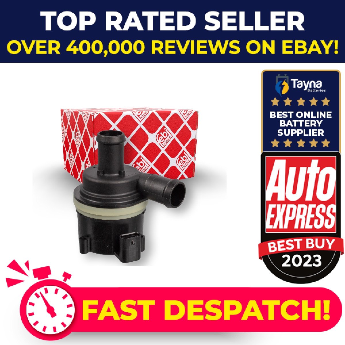 Water Pump for Parking Heater fits SKODA ROOMSTER 5J 1.2D 10 to 15 CFWA Febi New