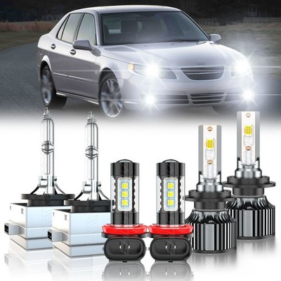 For Saab 9-5 2006-2007 LED HID Headlight Hi-Lo Beam Fog Light Combo
