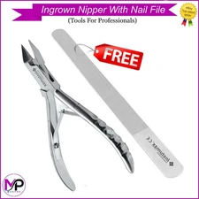 Ingrown Toenail Nipper with Free Diamond Deb Nail File Precision Nail Care Tools