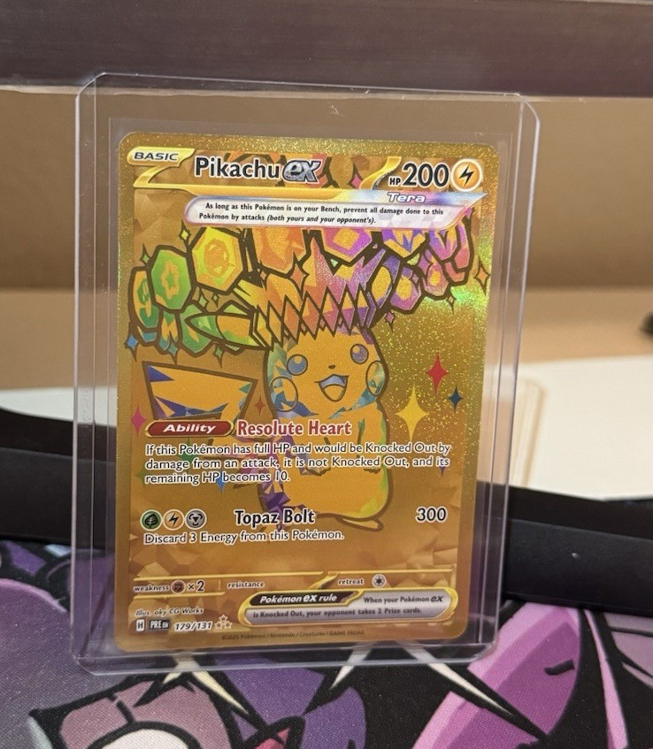 Pokemon Pikachu ex  179/131 Sv: Prismatic Evolutions Hyper Rare Holo Basic
