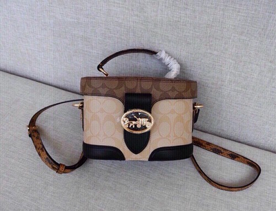 #ad #ad Coach Georgie Gem Crossbody Bag In Blocked Signature Canvas NWT C5504 $118.00